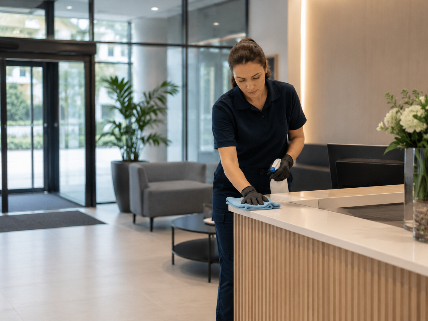 Nettoyage des espaces d’accueil et zones clients